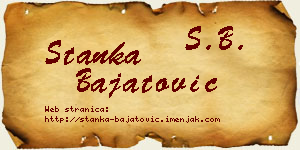 Stanka Bajatović vizit kartica